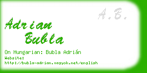 adrian bubla business card