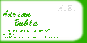 adrian bubla business card